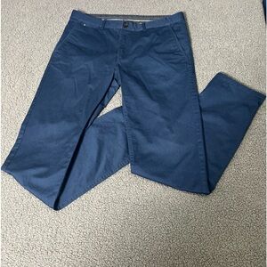 Zara Man Basic Collection Men's Size 32 Pants Navy Tapered Flat Front.